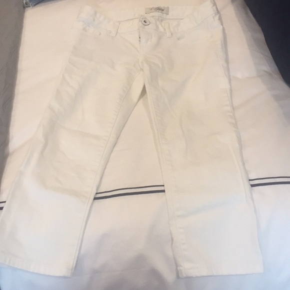 Cropped three quarter guess white jeans size 26 - Picture 2 of 4